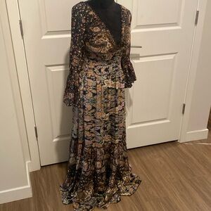 Bohemian dress, can be work with boots or sandals- one size